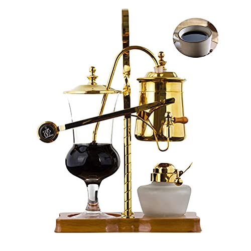 QQW Vakuum-Kaffeemaschine Siphon-Kaffeemaschine Set Kaffee Siphon Haushalt Belgisches Topf Royal Coffee Pot/Gold