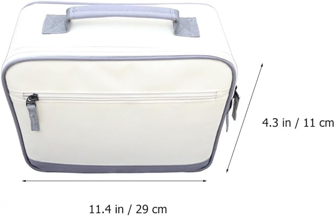 Estuche portátil de tela para accesorios digitales blanco miniatura 3