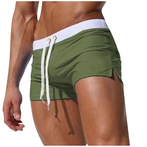 Mens Swimwear Beach Short Swim Trunks Elastic Athletic Swimming Shorts Male Swimsuit Surfing Swim Shorts
