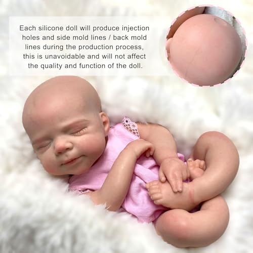 Muñeca Recién Nacida Realista de Silicona 12 Pulgadas miniatura 6