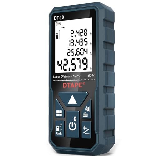 Laser Measuring Tool 165ft, DTAPE Laser Measure, High Accuracy Digital Laser Tape Measure,...