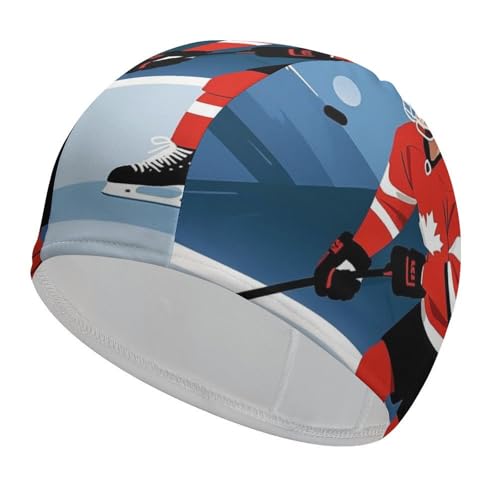 Catálogo de Ropa de Hockey sobre hielo para Mujer del mes. 49 Gorro de natación para jugadores de hockey sobre hielo para mujeres y hombres, cómodo y antideslizante, gorro de natación de pelo largo, impermeable
