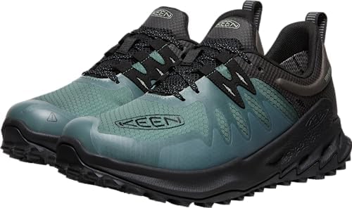 KEEN Men's Zionic Low Height Waterproof All Terrain Hiking Shoes, Dark Forest/Black, 11 | Image 1