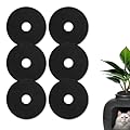 Gosknor 6pcs Hidden Cat Litter Box Filters, 7.87 Inch Round Cat Litter Box Stick-on Activated Charcoal Carbon Odor Filters Pet Litter Box Filters Replacement for Keeping Air Fresh Home Office (Black)