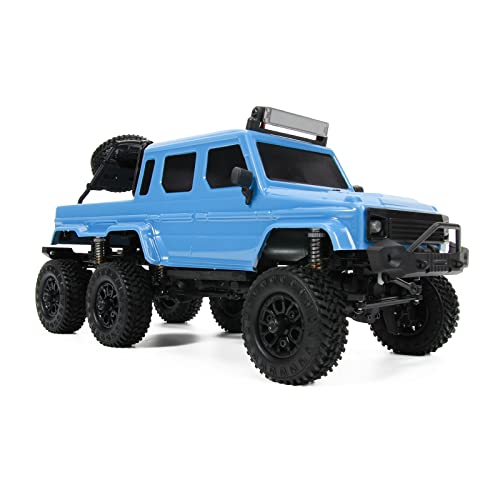Panda Hobby Tetra24 X3 6X6 V2, 1/24 Rc Crawler Rc Truck 6Wd, Portal Axles & Electrified Magnetic Body Blue #TOP30