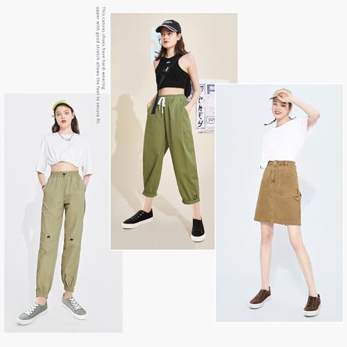 Women's Sneakers Canvas Shoes for Women Lace up Fashion Canvas Sneakers Classic Low Top Casual Shoes3