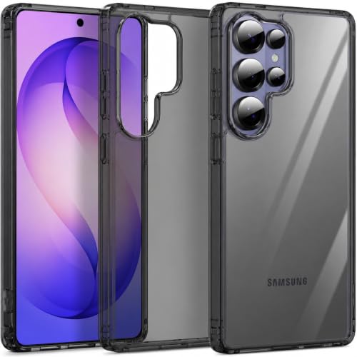 Image of VONZEE Compatible with Samsung Galaxy S26 Ultra 5G Back Cover Case Clear,[ Anti Yellow ][Military Grade Protection] Hard PC Back Cover Transparent-Black