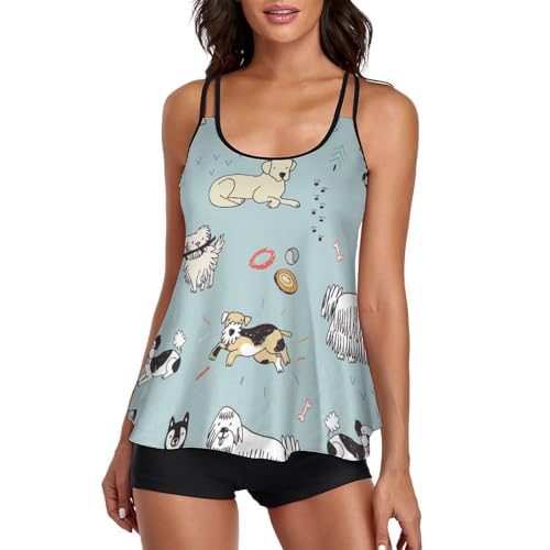 Maillot de bain tankini 3 pièces pour femme active pour les vacances à la mer