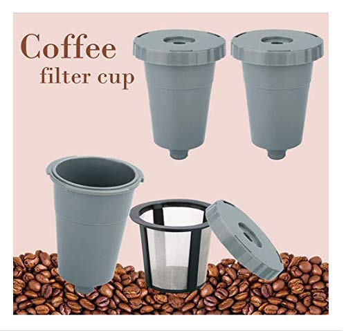 Reusable Coffee Filters,Reusable K Cups for Keurig 1.0 Brewers Universal Fit For B30 B40 B50 B60 B70 Series,Refillable single serve coffee maker k cup,Eco Friendly Stainless Steel Mesh Filter,3-Pack