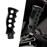 gunroil 1 Pack Manual Car Gear Shift Knob with Adapter, Waterproof Durable Metal Vehicle Transmission Spanner with Screws, Universal Automotive Shifter Accessories for Truck SUV Car (Black)