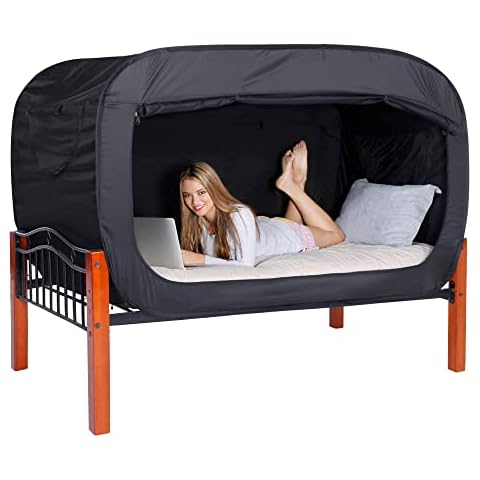 ANC POP Bed Tent Full Bed Canopy Tents Portable Dream Tent for Kids and Adult Indoor Sleeping Tents with 2 Doors Breathable Private Space Tents Cover