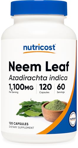 Nutricost Neem Leaf Capsules (1 100 mg) 120 Capsules - 60 Servings