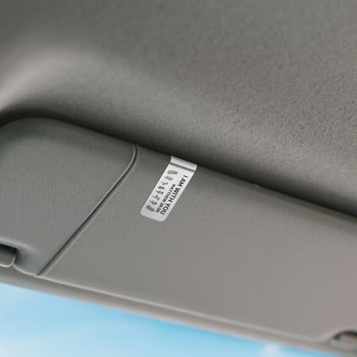 Image of Engraved Stainless Steel Car Visor Clip, Religious Visor Clip with I Am with You Printed Matthew 28 20 Sign for Women Men New Friends Family Driver Gifts