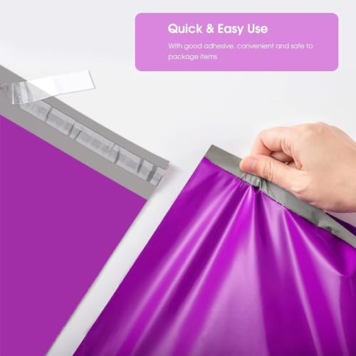Image of Metronic Poly Mailers 10x13 100 PC, Small Shipping Bags Mailing Envelopes Self Seal, Mailers Poly Bags for Shipping Waterproof and Tear-Proof, Mailing Bag Packaging Bags for Small Business, Purple