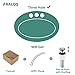 PARLOS Waterfall Widespread Bathroom Faucet Two Handles with Metal Pop Up Drain & cUPC Faucet Supply Lines, Doris (Brushed Nickel)