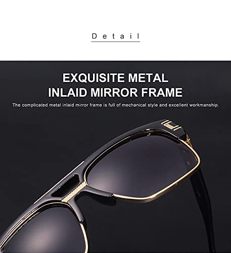 European and American retro full frame men's driving sunglasses - oversized full frame outdoor glasses4