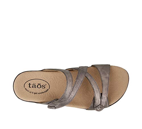 Taos Women's Double U Pewter Sandal 8 M #TOP3