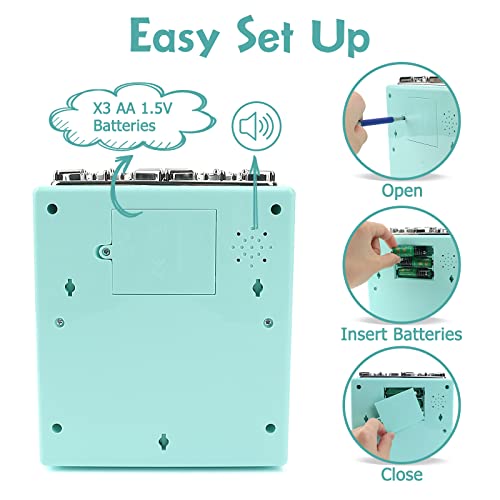 deAO "My First Kitchen" Set Kinderspielzeug Kinder Elektroofen und Kochfeld mit Lichtern Perfektes Küchenset für Ihre Kinder Kinder 10-teiliges Set Zubehör - Küchen-Essens-Spielzeug zum Spielen – Bild 6