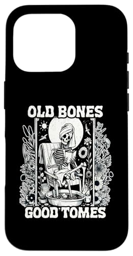 Old Bones Good Tomes Book Lover Bookworm �X�P���g���u�b�N �X�}�z�P�[�X iPhone 16 Pro �p