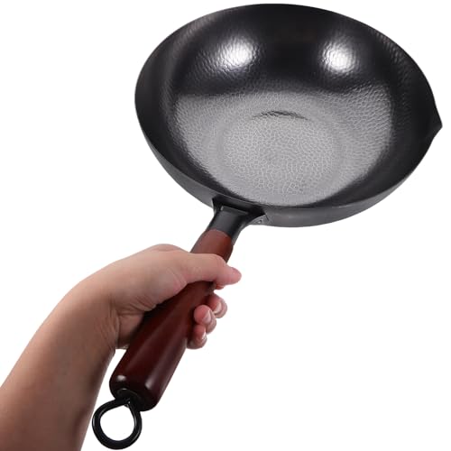 Wok tradicional antiadherente 32 cm con mango de madera miniatura 3