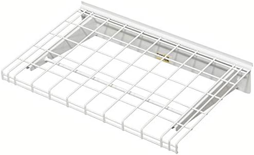 GarageTek 24" Heavy Duty Shelf with Steel Rod | Wall Mount Shelf - Portable Utility Shelf - Wire Shelving Rack | Mounts on TekPanel, TekTrak & Most Garage Storage Slat Walls