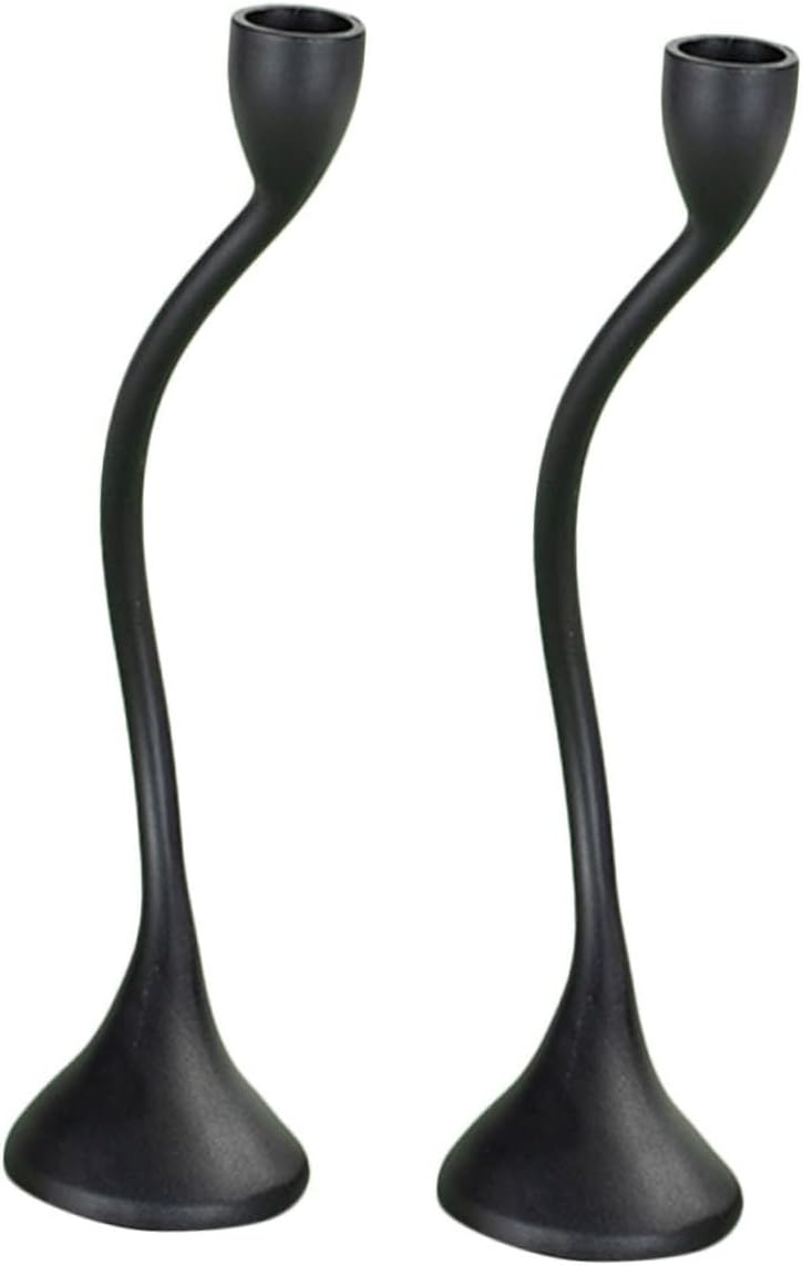 2pcs Nordic Style Candle Holders Elegant Decorative Candlestick Stands for Taper and Tea Light Candles Stable Tabletop Centerpiece for Romantic Dinner and Home Decor