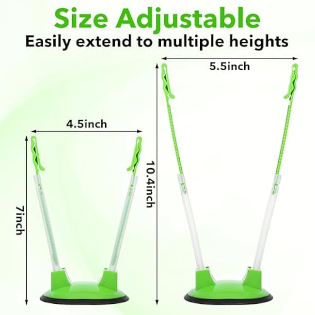 12 Pack Baggy Rack Stand Adjustable Freezer Bag Holder Stand Ziplock Bag Holder for Filling With No Food Spills or Kitchen Mess (Green)