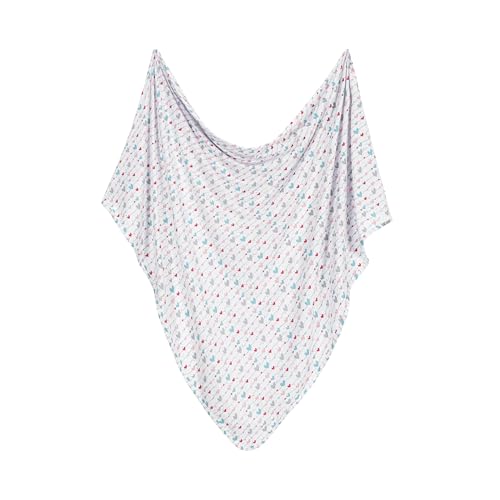 Lars &amp; Lola Cotton Swaddle Blanket, Connected Hearts, Soft Baby Blanket, Unisex, One Size, 31.5 x 31.5 inches, Multicolor, Breathable, Machine Washable
