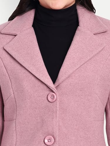 Image of HAUTEMODA Women's Winter Coat Trench Long Sleeves Over Coat With Pocket single Breasted