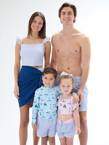Image of RUGGEDBUTTS Baby /Toddler Boys Long Sleeve Rash Guard Swim Shirt w /UPF 50+