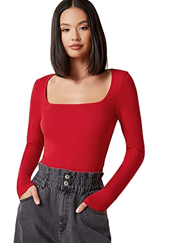 Image of Aahwan Women's & Girl's Solid Long Sleeve Polyester Slim Fit Top