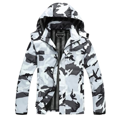 V.A.TOR 189 UNCO&BOROR Men's Waterproof Windbreaker Jackets Lightweight Hooded Rain Coat for Hiking Camping