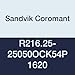 Sandvik Coromant R216.25-25050OCK54P 1620 CoroMill Plura Solid Carbide Square Shoulder End Mill, 0.9843" Cutting Diameter, 2.126" Depth of Cut Maximum, 6.1417" Overall Length, 25 mm Shank (Pack of 1)