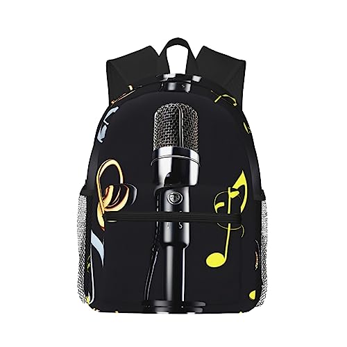 Sac à dos musique noir léger pour l'université homme et femme
