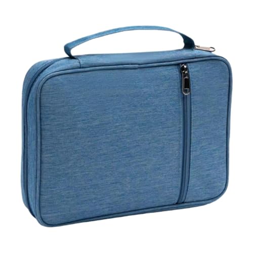 Fiocias Bolsa Protetora Da Bíblia com Alça, Bolsa Multifuncional, Mochila Casual, Estojo de Transporte Compacto para Livro E Bíblia, Azul