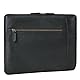 STILORD ’Jupiter’ Leder Aktenmappe Laptop Hülle 15-16 Zoll für Notebook und MacBook Vintage Sleeve schmal aus echtem Leder, Farbe:schwarz