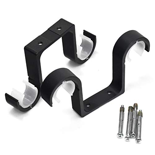 2 Pezzi Staffe per Aste per Tende, Doppio Supporto...