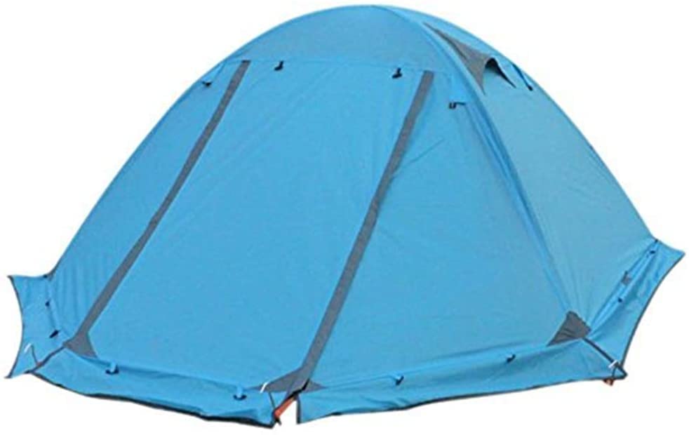 Carpa para camping para 2 personas resistente al viento azul miniatura 1