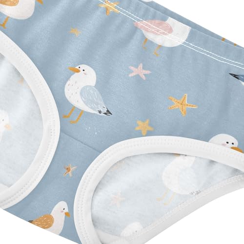 Wusikd Seagulls Girls' Underwear Cotton Starfish Girls Briefs Soft Toddler Underwear 2T4