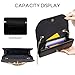 Larcenciel Black Leather Clutch Purse for Women w/ 3D Gold Acrylic Handle & Removable Chain Strap, Vintage Envelope Evening Clutch Bag, Formal Lady Crossbody Handbag for Party, Wedding, Cocktail, Prom