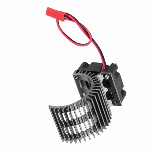 Engine Heat Sink, RC Accessory 4 Colors Model Accessory Heat Sink with Fan, for RC Car (Black)