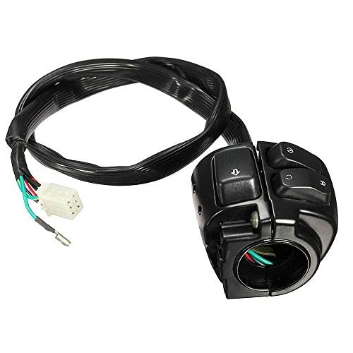 MASO 1 par de interruptores de control de manillar de motocicleta de 25 mm de color negro con botón de encendido y apagado para Harley Softail, Dyna, Sportster 883, 1200, V-Rod 1996-2012