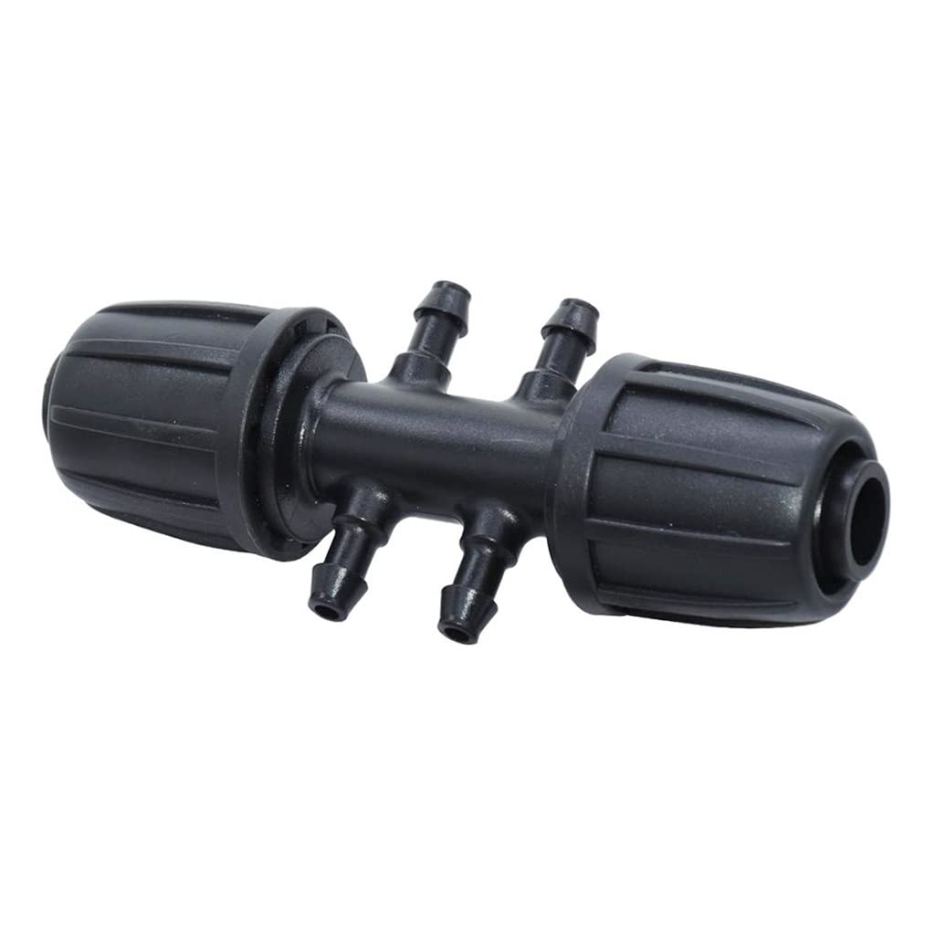16 Mm Auf 4/7 Mm Schlauchverbinder, for Gartenblumen-Bewässerungs-Wasseradapter 6-Wege-PE-Schlauch Auf 1/4 Zoll Mikro-Schlauchverbinder (Color : A-50pcs)