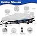 YimSting 1200D Waterproof Boat Cover - Fits 20' to 22' ft Bass, V-Hull, Tri-Hull, Fish & Ski, Runabout Bowrider Boats - Heavy Duty Canvas Gray
