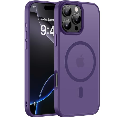 Image of Miracase for iPhone 16 Pro Matte Series Case, Magnetic, Deep Purple | Velvet Touch | Military-Grade Protection | Anti-Fingerprint | 6,3 Inch