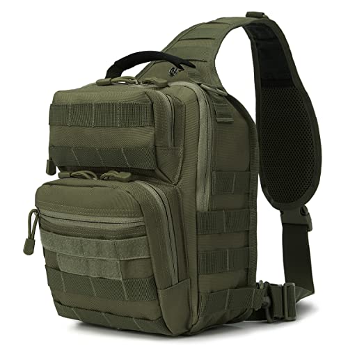 QT&QY Bolsa táctica para hombres Mochila militar pequeña para el hombro Bolsa pectoral EDC Bolsa de asalto Molle Cover