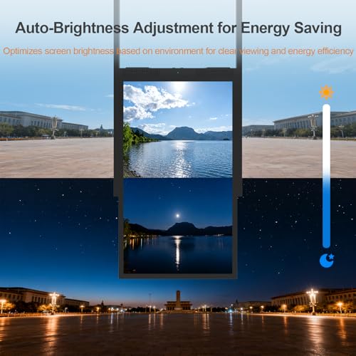 Image of 43Inch Double Side Window Digital Signage Hanging Advertising Display, From 2500nits to 700nits High Brightness Indoor Digital Signage, CMS /U-Disk Plug&Play, Split Screen, 24 /7 Operation, Android 11OS