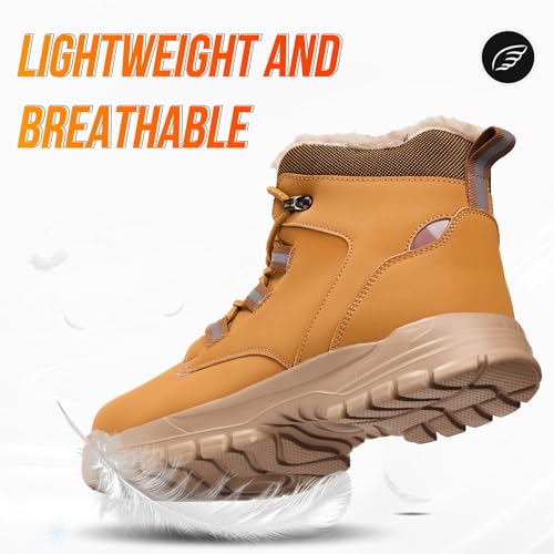 Image of Steel Toe Boots for Women Men Slip & Puncture-Resistant Safety Boots Industrial Construction Steel Toe Shoes for Warehouse, Outdoor Work