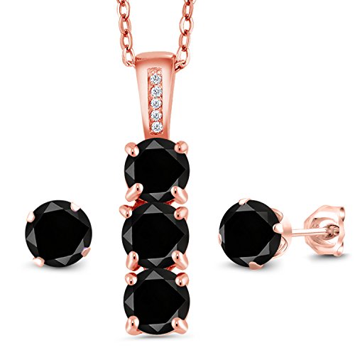 Gem Stone King 18K Rose Gold Plated Silver 5MM Gemstone