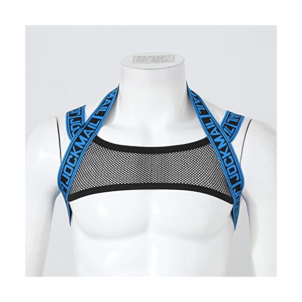 Aiihoo Herren Durchsichtigem Mesh Crop Top Body Brust Harness Schulterumfang Brustumfang Harness Belt mit… – Bild 3